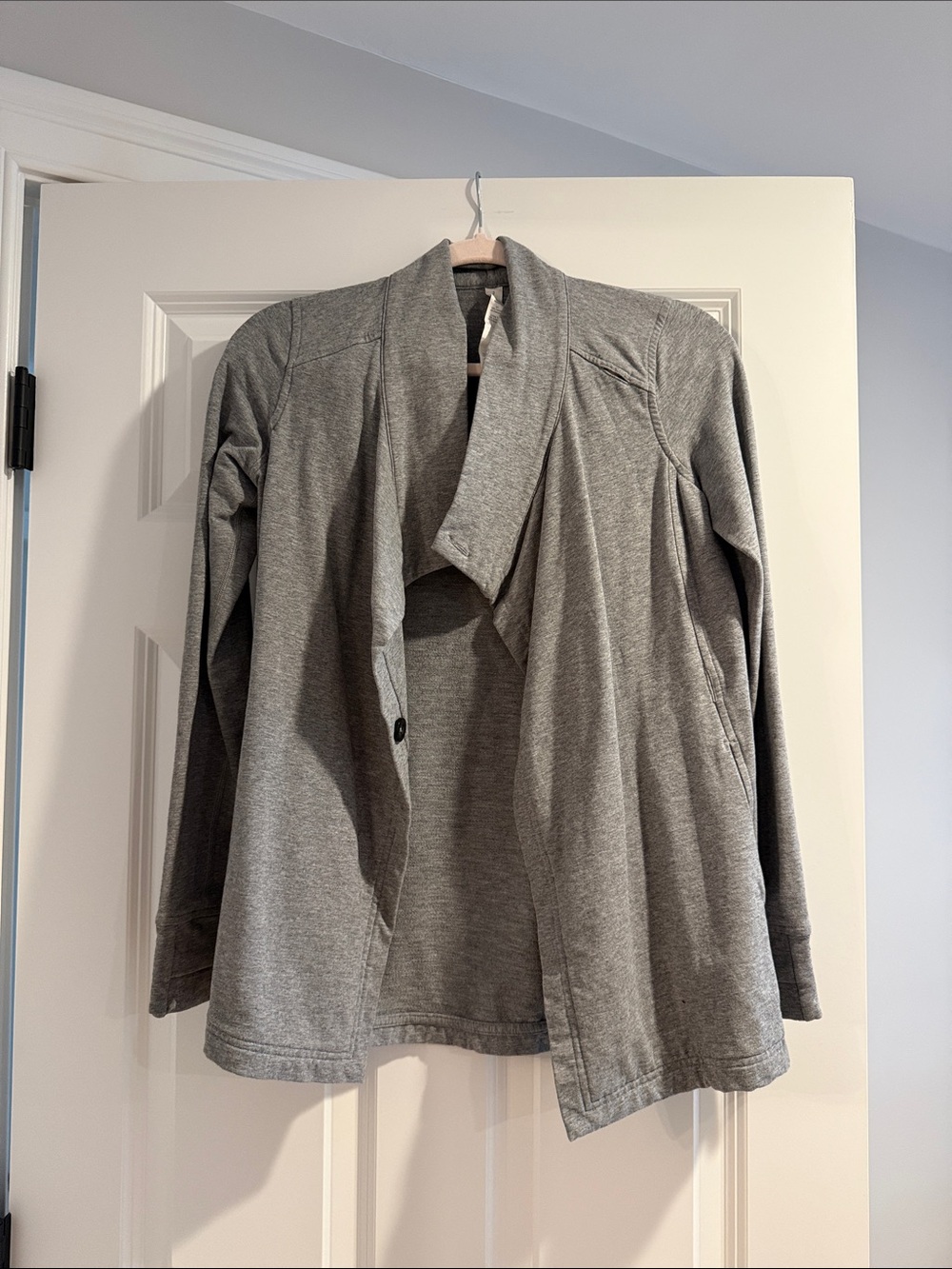 Gray Open Front Women's Sweater Cardigan